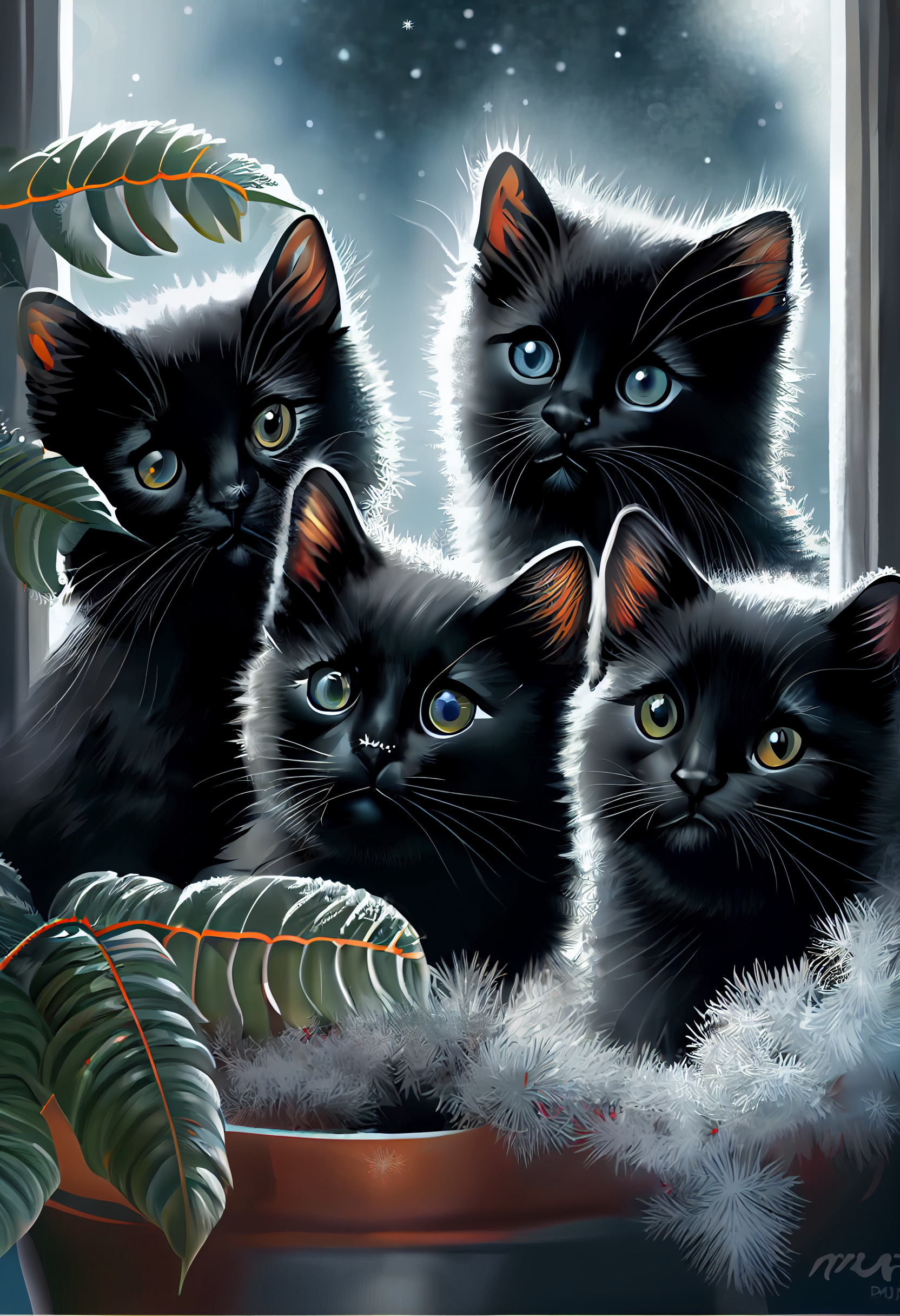 四只小猫猫