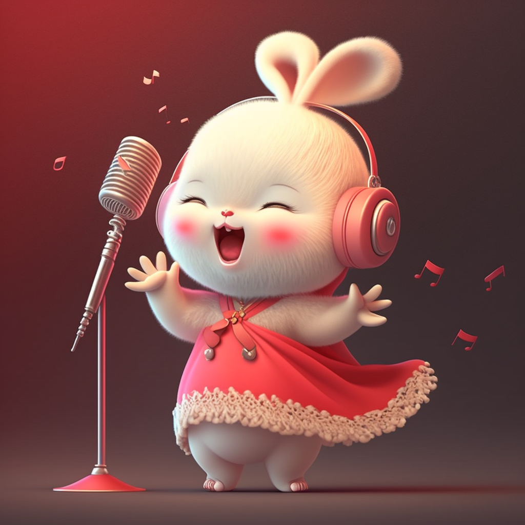 舞台上唱歌的小白兔