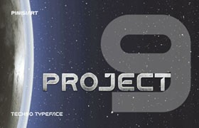 Project 9 未来科技感英文字体