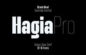 Hagia Pro现代无衬线字体完整版