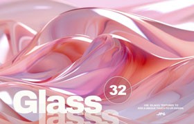 32张高端时尚玻璃质感液体背景素材JPG格式