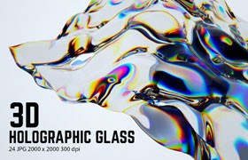 3D高清透明玻璃水晶背景图JPG