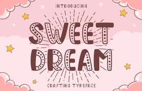 Sweet Dream可爱手绘英文字体