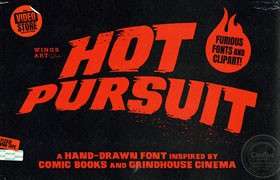 Hot Pursuit 复古漫画英文字体