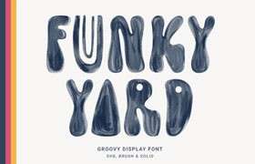 Funky Yard可爱手绘英文字体