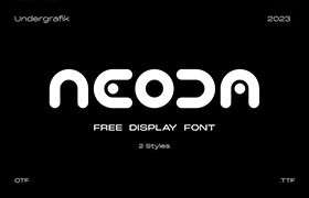 Neoda现代几何英文字体，免费商用字体