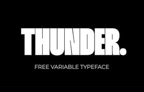 THUNDER可商用无衬线英文字体