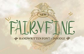 Fairyfine涂鸦手绘英文字体，免费可商用