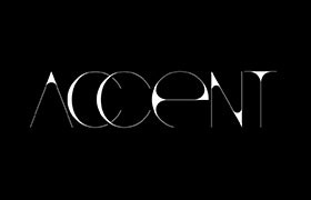 Accent时尚线性风格英文字体，免费可商用