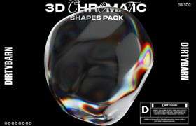 50+透明3D虹彩形状图片素材PNG