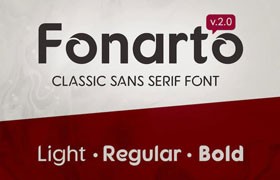 Fonarto 2.0无衬线英文字体，免费可商用