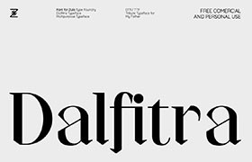 Dalfitra现代英文衬线字体， 免费可商用