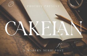 Cakelan现代英文衬线字体