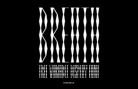 Breath抽象英文装饰字体