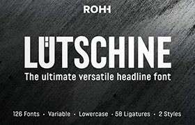 Lütschine高端定制无衬线英文字体完整版
