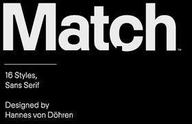 Match现代英文时尚字体完整版