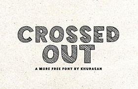 Crossed Out素描效果英文字体，免费可商用