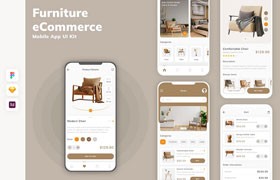  Modern furniture e-commerce APP design template