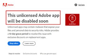  Close the Adobe non genuine piracy prompt pop-up window (Win/Mac)