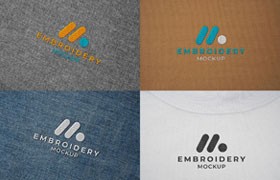  10 embroidery fabric prototype templates PSD