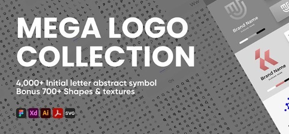  4000+abstract letter symbol shape LOGO vector template