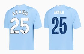  Manchester City 2023-2024 English Premier League and Cup shirt font