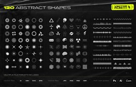  120 abstract geometry design material packages (AI, PSD, CSH format)