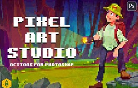  Pixel art PS action script, with video tutorial