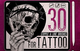  Procreate Brush Set Designed for Tattoo