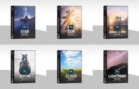  12 sets of professional post photography special effect PS brushes, with video tutorial