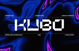  Kubo science fiction geometric English font, free and commercially available