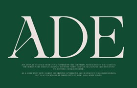  Ade Display Simple and elegant free commercial serif font