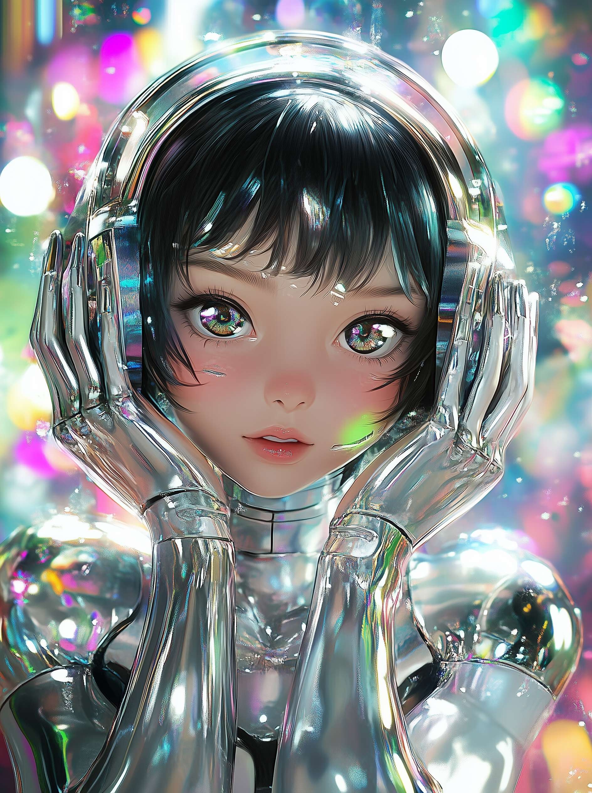  Future holographic girl