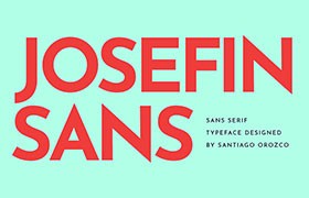  Josefin Sans elegant sans serif font, free and commercially available