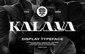  Kalaya's unique elegant English font is free and commercially available