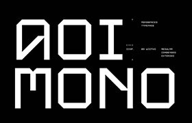  Aoi Mono science fiction English font