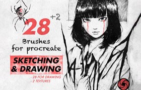  Procreate animation sketch line sketch brush