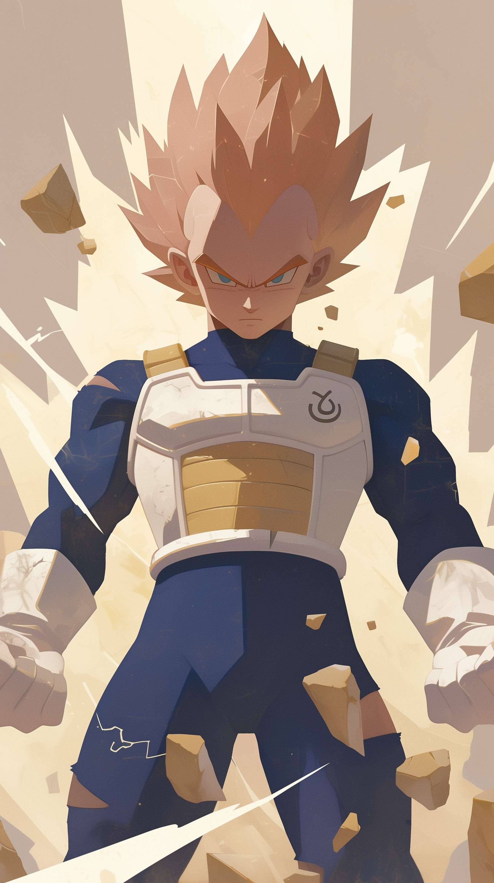  2D Flat Style Vegeta