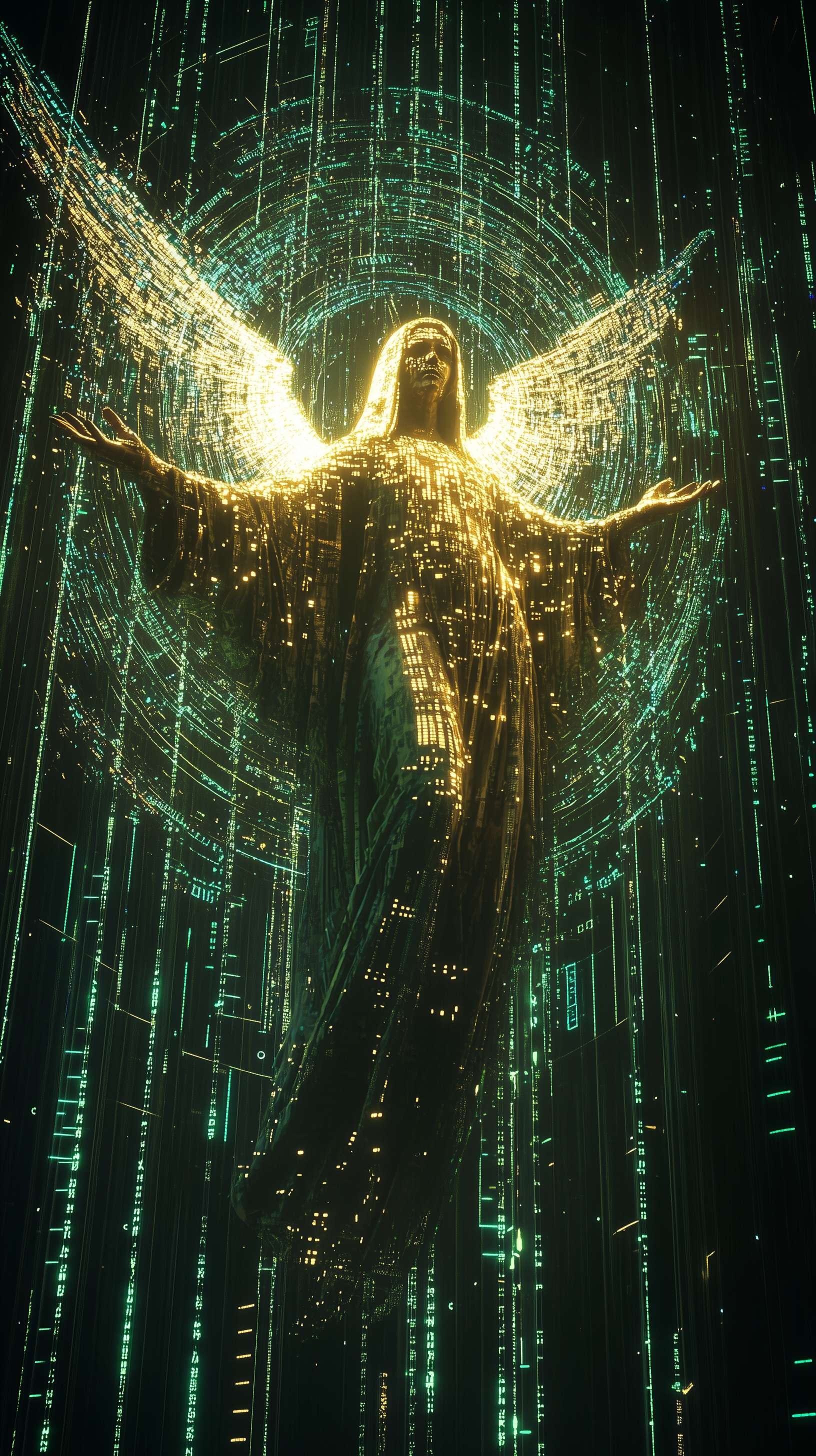  Holographic Christian Saint Angel