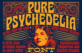  Pure Psychedelia psychedelic English font