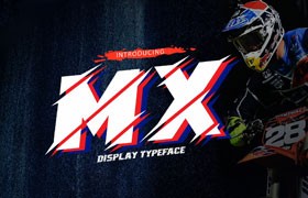 MX Motocross 运动感英文字体