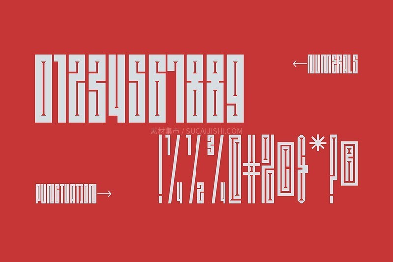 44款时尚英文窄体字体合集