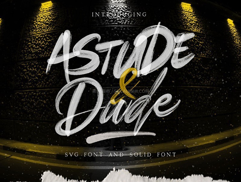 Astude & Dude涂鸦手刷英文字体