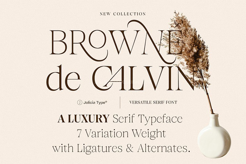 Browne de Calvin 奢华衬线字体