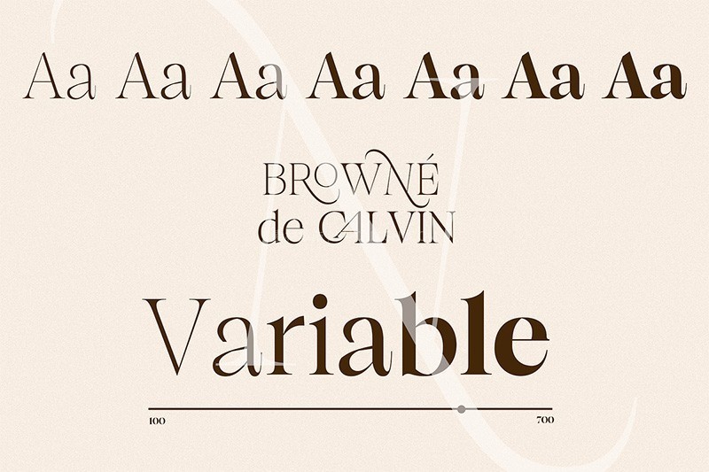 Browne de Calvin 奢华衬线字体