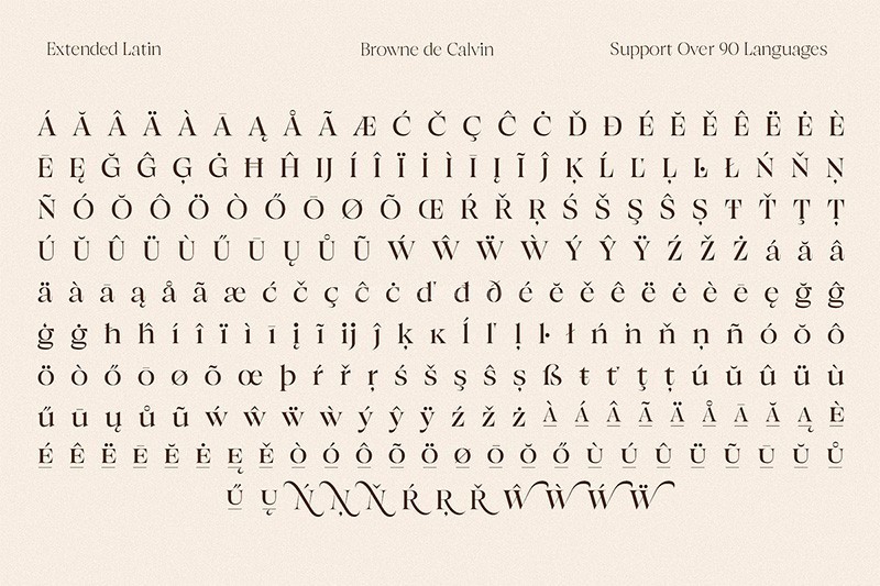 Browne de Calvin 奢华衬线字体