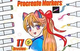 17支Procreate油性马克笔刷