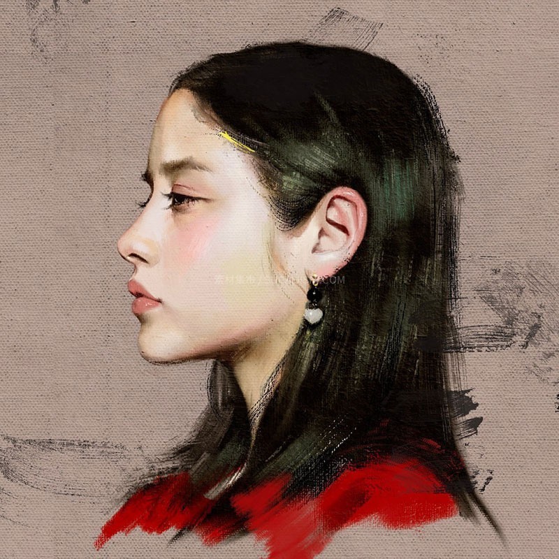 Procreate厚重油画质感笔刷