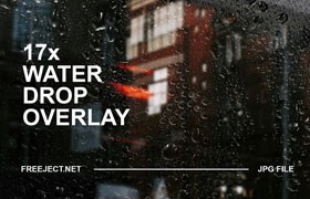 17张高清雨天水滴效果叠加图片JPG