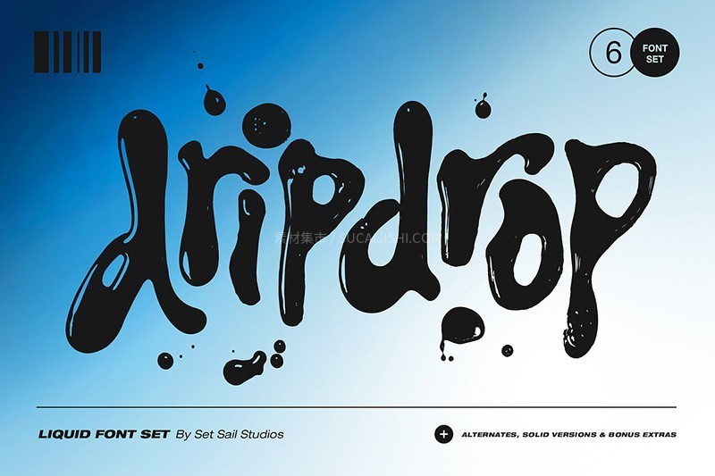 Dripdrop酸性液体英文字体